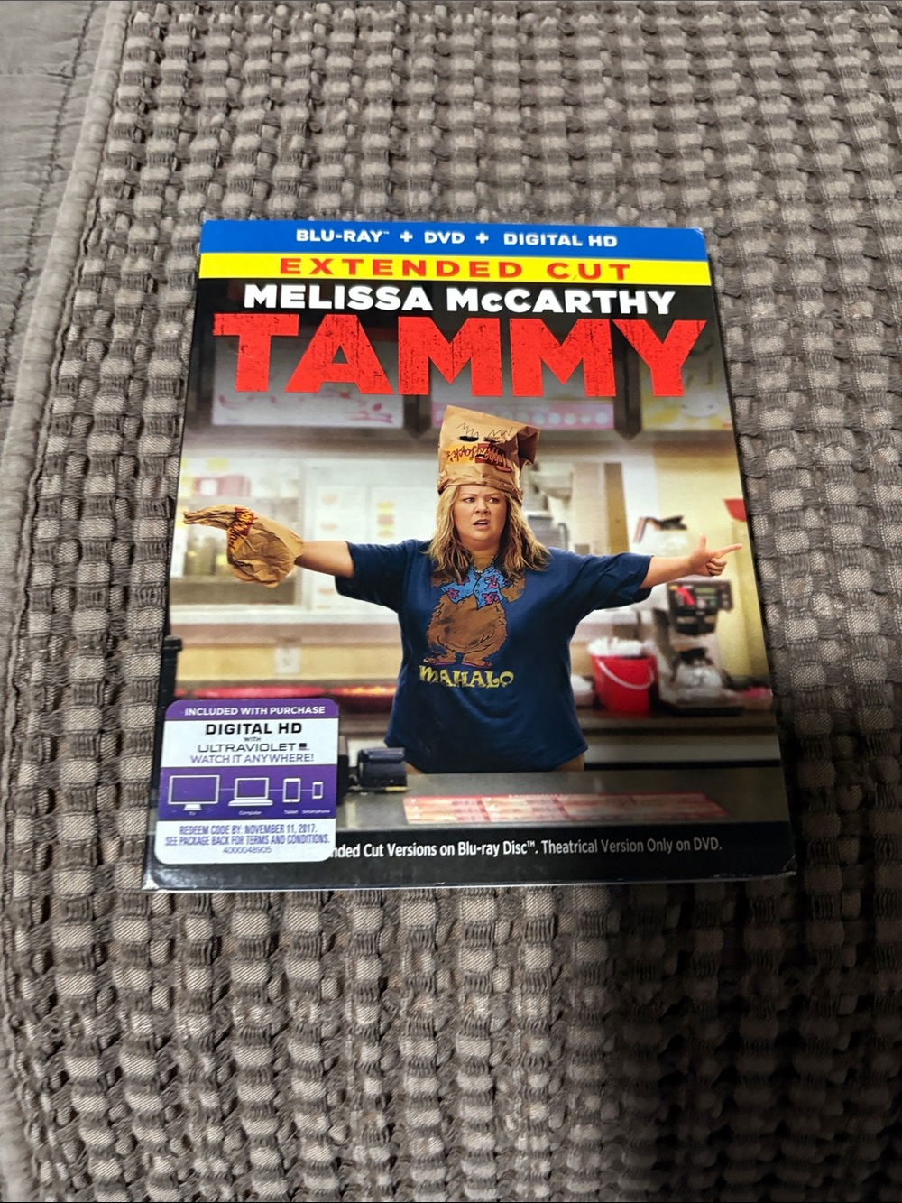 Tammy (Extended Cut) Blu-ray + DVD + Digital HD - Melissa McCarthy - Blue Cover